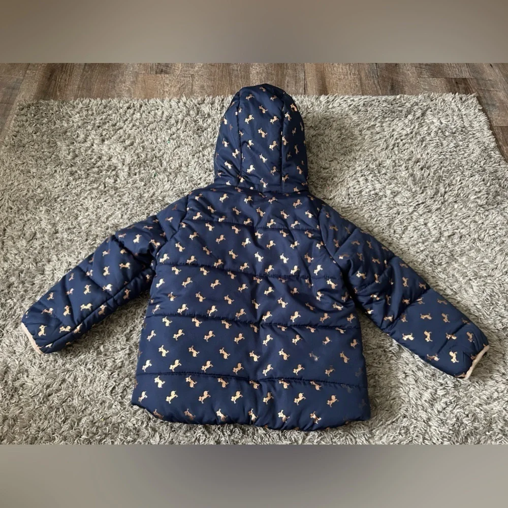 🌸 $10 SALE 🌸 OshKosh B'Gosh Girls' Jacket Navy & Gold Unicorns | Kids